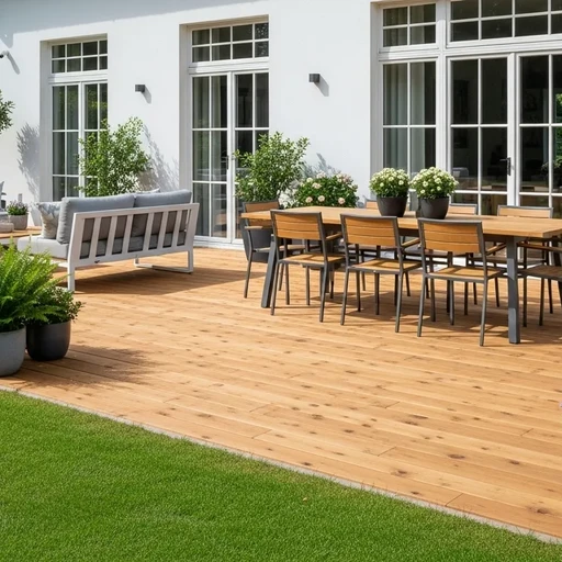 Доска террасная лиственница гладкая 45*90*5000, сорт АВС (0,45м2)