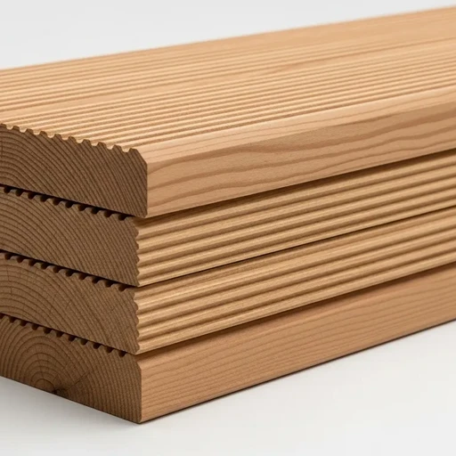 Доска террасная лиственница вельвет 34*120*4000, сорт Э (0,48м2)