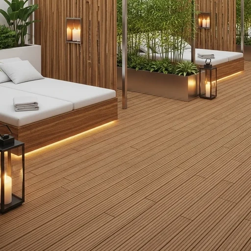 Доска террасная лиственница вельвет 45*190*4000, сорт А (0,76м2)